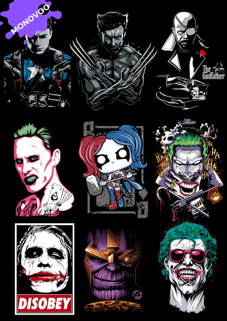 Comics Heroes Bundle – Epic T-Shirt Designs!