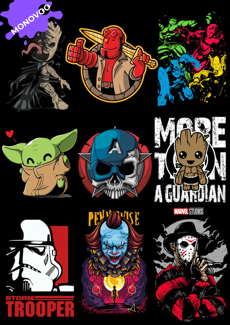 Comics Heroes Bundle – Epic T-Shirt Designs!